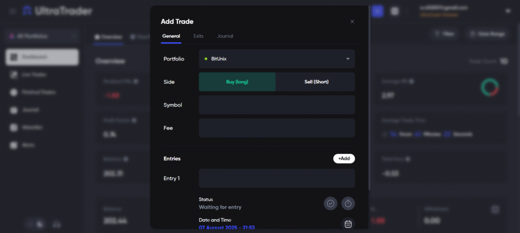 To make a trading journal as effective as possible, you should record comprehensive details for each trade.